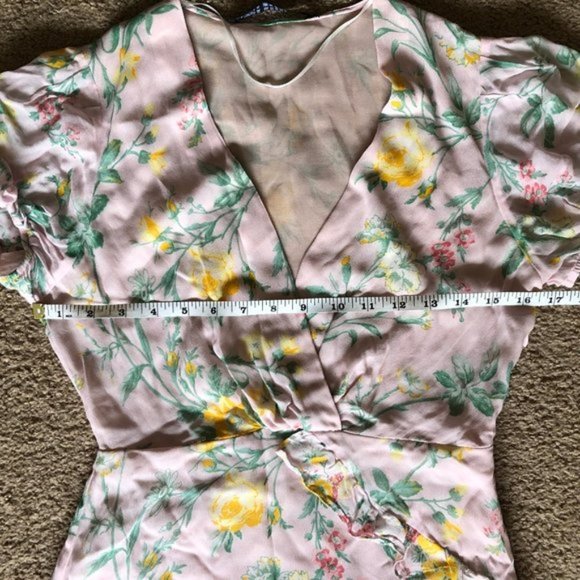 Zara Ruffled Floral Print Dress - Picture 5 of 8